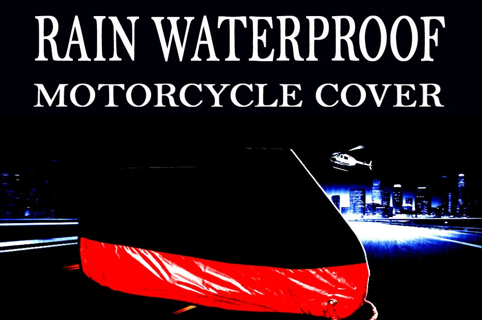 190T Black Blue Design Waterproof Motorcycle Covers Motors Dust Rain Snow UV Protector Cover Indoor Outdoor M L XL XXL XXXL 4XL