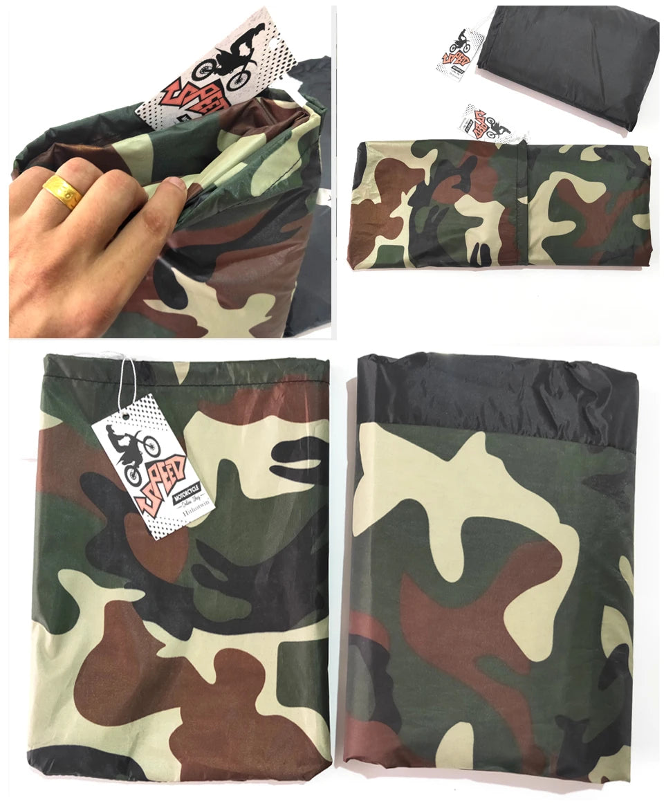 190T Black Blue Design Waterproof Motorcycle Covers Motors Dust Rain Snow UV Protector Cover Indoor Outdoor M L XL XXL XXXL 4XL