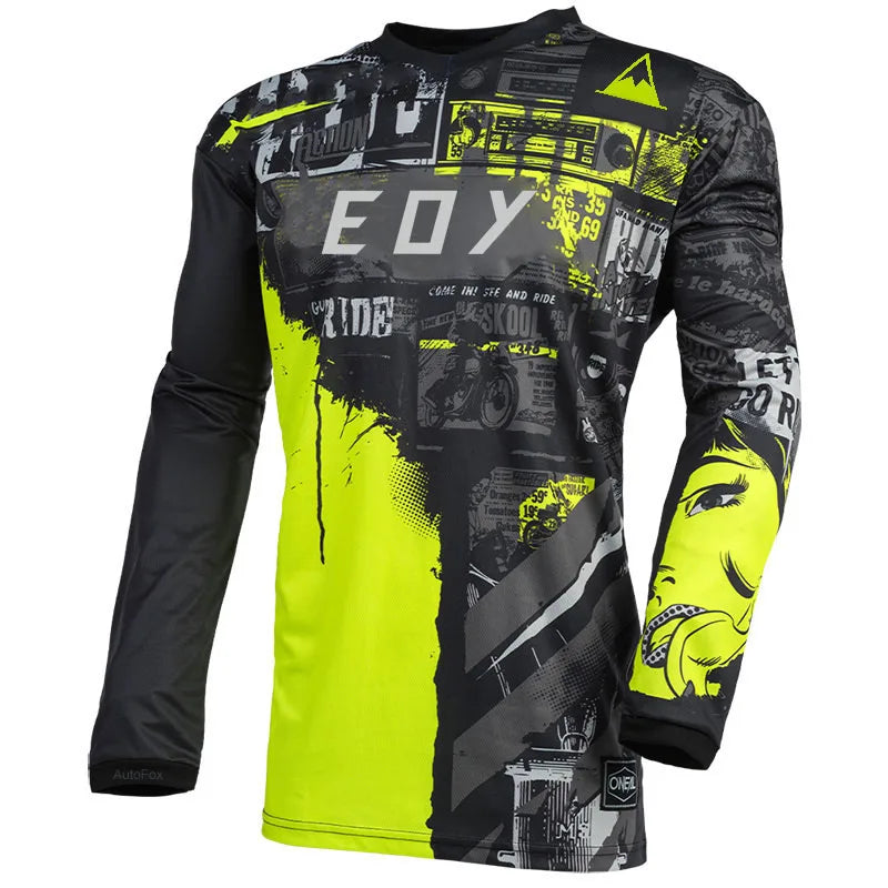 Men's Long Sleeve Motocross Cycling Jersey Eoy Downhill Mountain Bike MTB Shirts Offroad DH Motorcycle Enduro Clothing