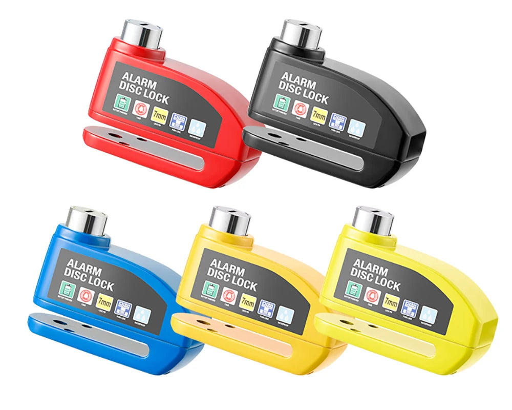 Motorcycle Alarm Disc Brake Lock Security Moto Wheel Disk Padlock Waterproof 110dB Loud Anti Theft Alarma Motorcycle Disc Lock