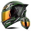 DOT Approved Men's Motorcycle Helmet Full Face Helmet with Double Visor Flip Up Motocross Helmet Four Seasons Universal