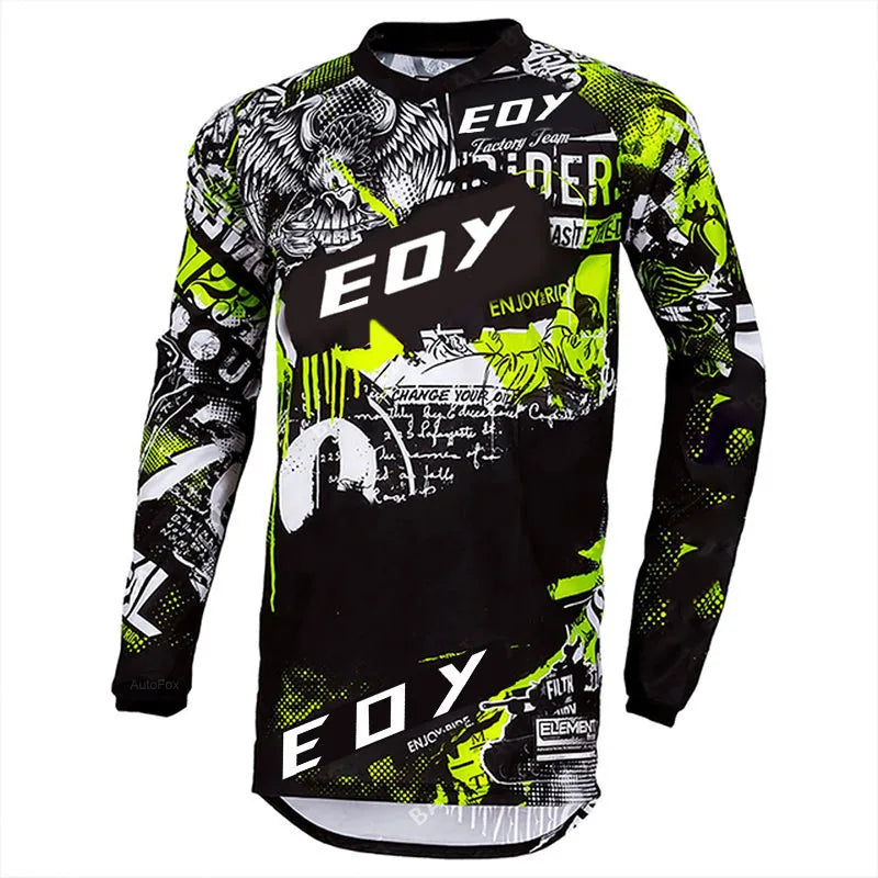 Men's Long Sleeve Motocross Cycling Jersey Eoy Downhill Mountain Bike MTB Shirts Offroad DH Motorcycle Enduro Clothing