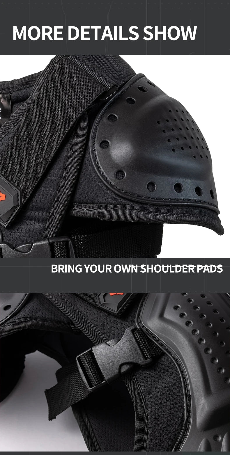 Children's Full Set Protective Gear Armor Vest Knee And Elbow Pads 5 PCS Kids Motorcycle Cycling Roller Skating Protective Gear