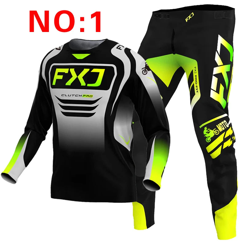 motocross child set Motorcycle jersey and pants kids clothing big boy girl Youth mx gear set Customized Number Nameracing suit