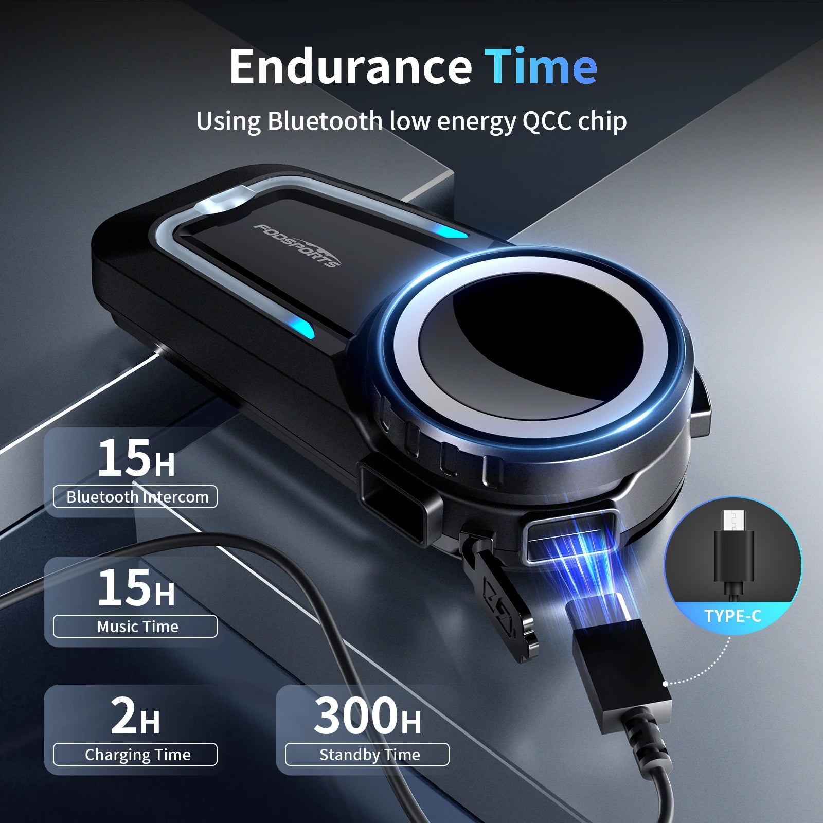 Fodsports FX7 Motorcycle Helmet Intercom Mesh Bluetooth Helmet Headset Moto Interphone,10 Rider 2000M,FM Radio,BT5.4