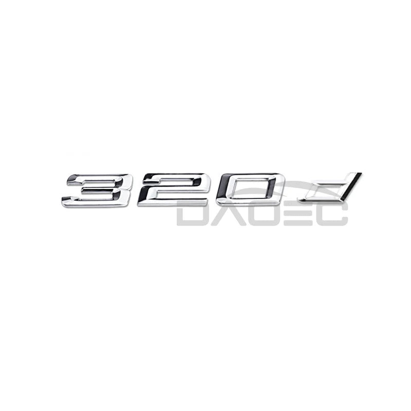 Car 3D ABS Trunk Letters Logo Badge Emblem Decals Sticker For BMW 3 series 320d 325d 328d 330d 335d E46 E90 E91 F30 F31 F34 G20