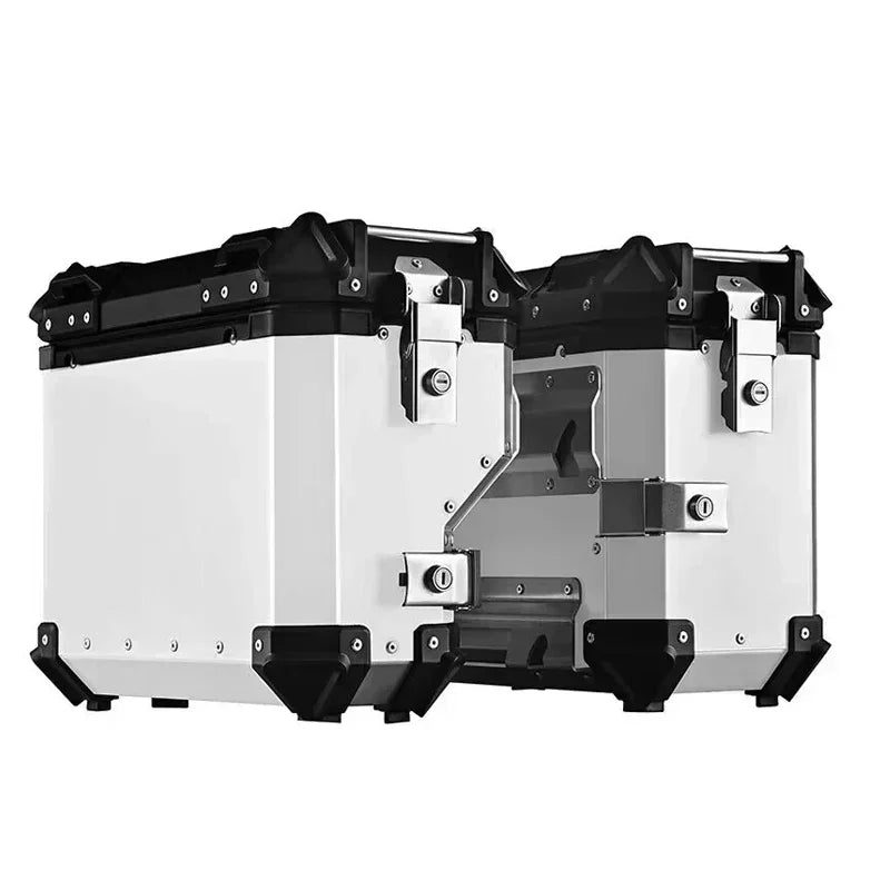 38L Universal Motorcycle Rear Top Box Side Luggage Case Para Motos Storage Trunk Lock Travel Aluminum Alloy Tool Box