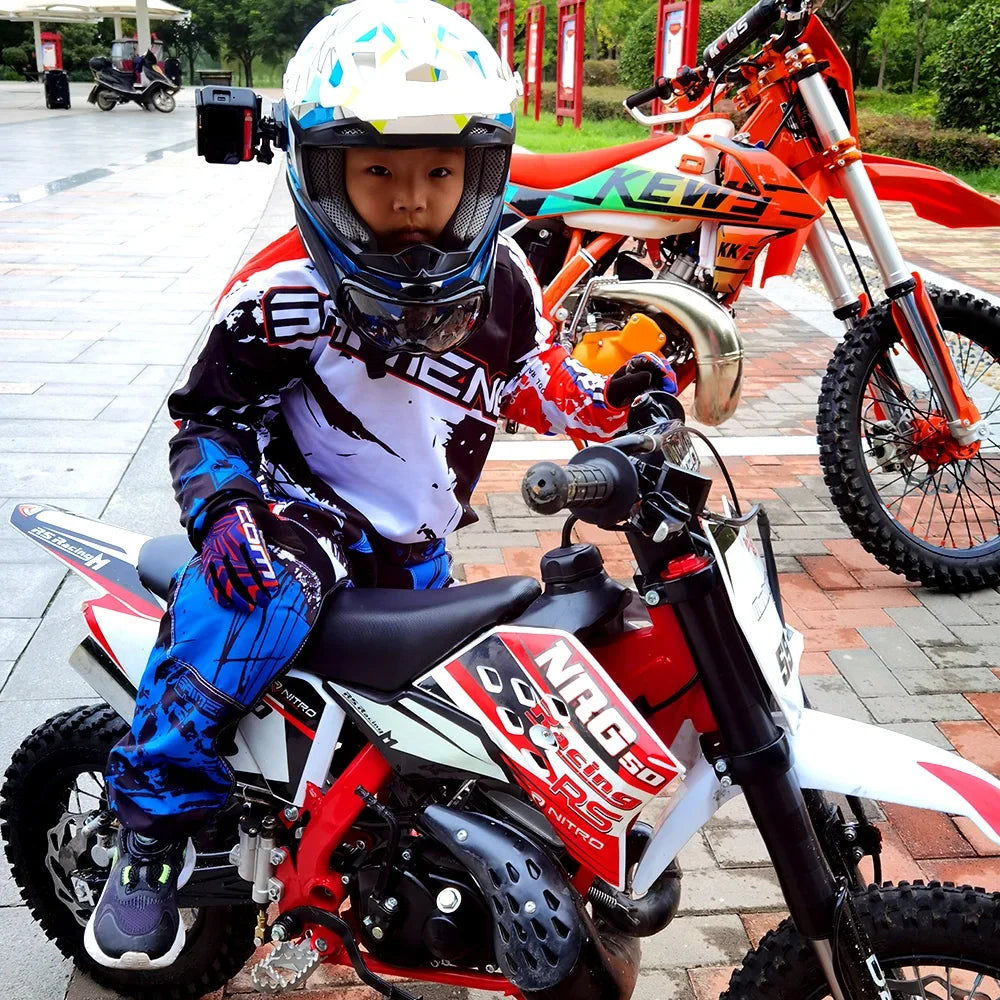 motocross child set Motorcycle jersey and pants kids clothing big boy girl Youth mx gear set Customized Number Nameracing suit