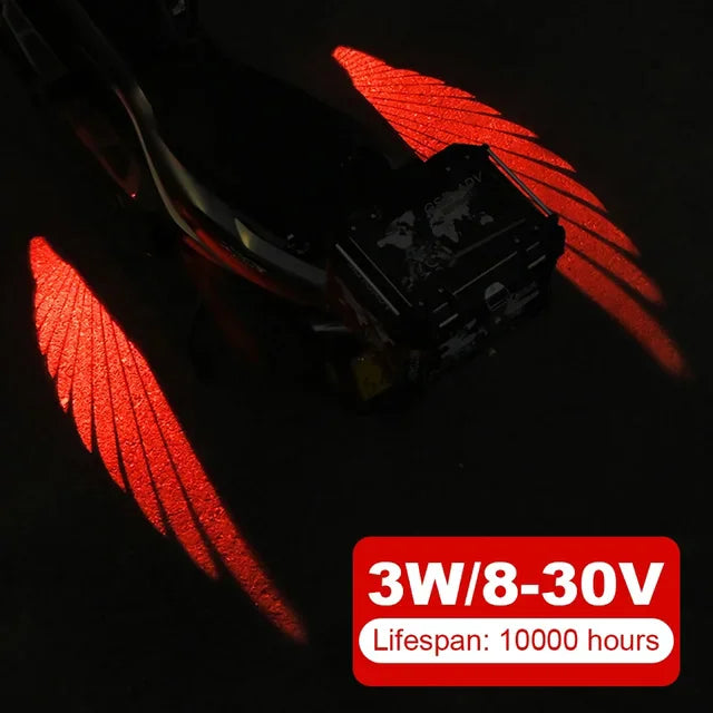 2pcs Angel Wings Welcome Light For Motorcycle LED Underbody Light Projector Decorative Atmosphere Light Accessories