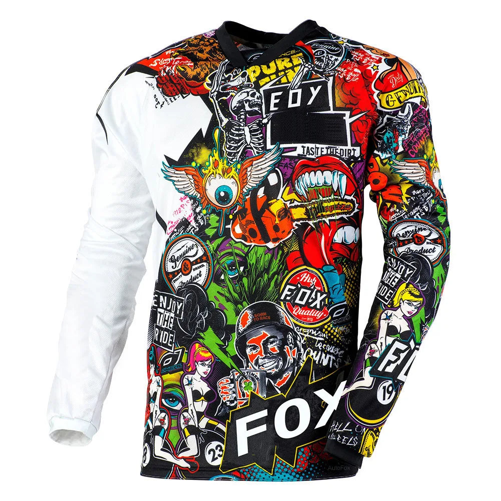 Men's Long Sleeve Motocross Cycling Jersey Eoy Downhill Mountain Bike MTB Shirts Offroad DH Motorcycle Enduro Clothing