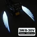 2pcs Angel Wings Welcome Light For Motorcycle LED Underbody Light Projector Decorative Atmosphere Light Accessories