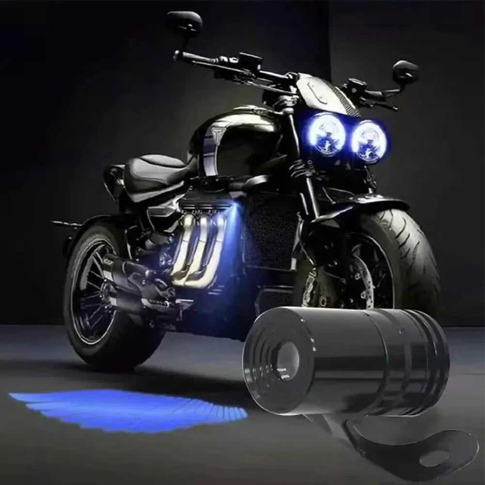 2pcs Angel Wings Welcome Light For Motorcycle LED Underbody Light Projector Decorative Atmosphere Light Accessories