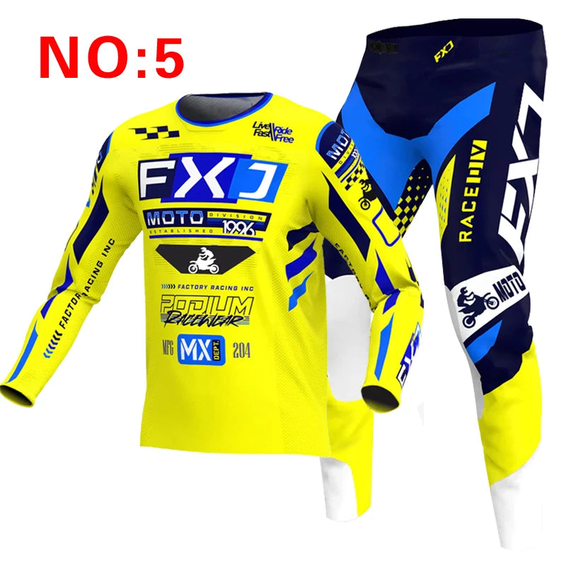 motocross child set Motorcycle jersey and pants kids clothing big boy girl Youth mx gear set Customized Number Nameracing suit