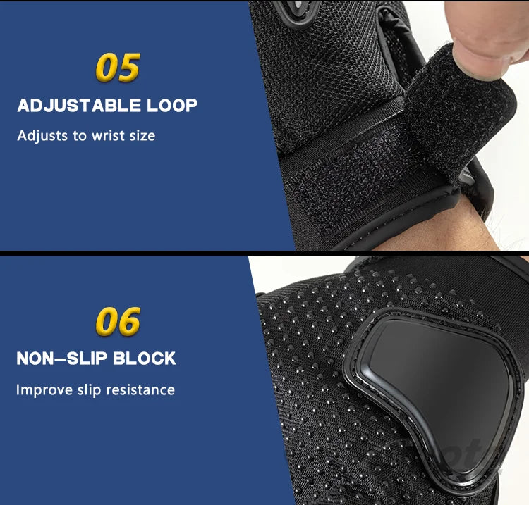 Summer Breathable Full Finger Motorcycle Gloves Non-slip Wear-resistant Motocross Racing Gloves Touch Screen Moto Biker Gloves