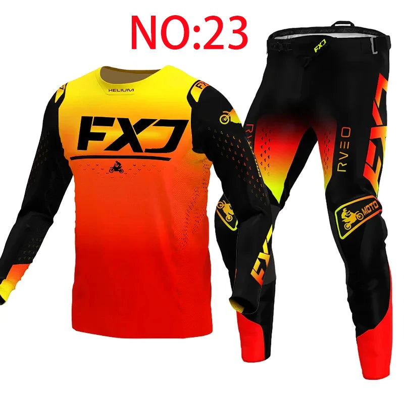 motocross child set Motorcycle jersey and pants kids clothing big boy girl Youth mx gear set Customized Number Nameracing suit