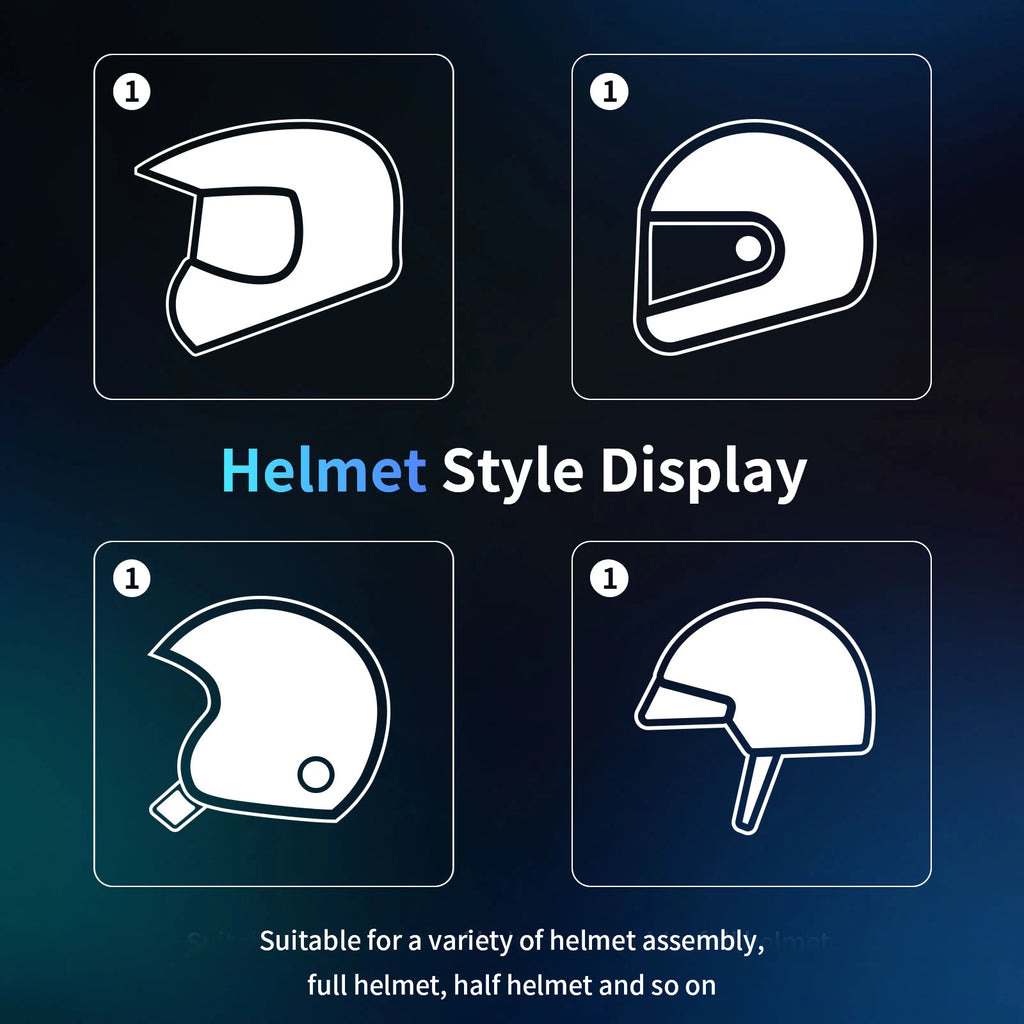 Fodsports FX7 Motorcycle Helmet Intercom Mesh Bluetooth Helmet Headset Moto Interphone,10 Rider 2000M,FM Radio,BT5.4