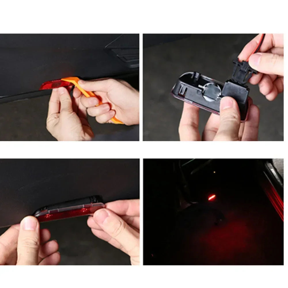 2Pcs Car LED Decorative Door Light Welcome Projector Lamp For VW Passat B6 B7 Sharan CC Golf 5 6 7 Jetta Scirocco 3 Tiguan EOS