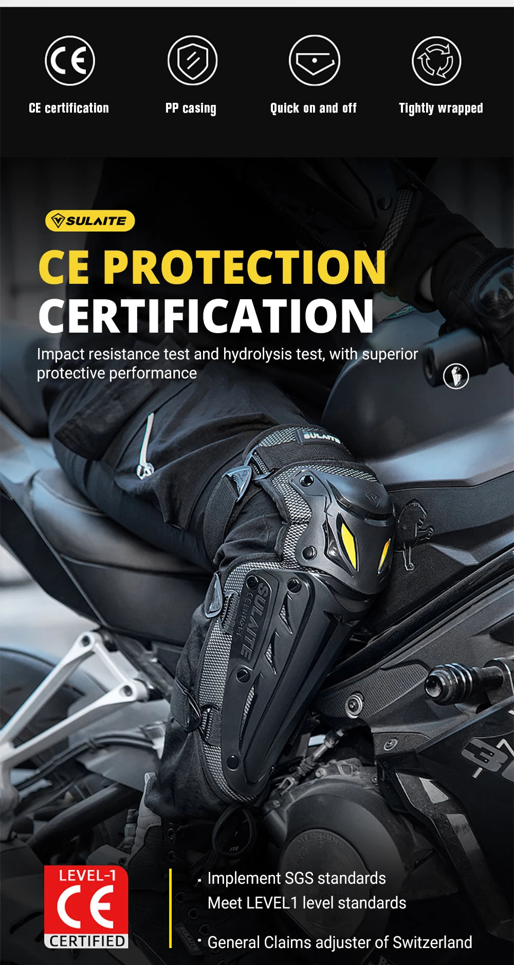 Motorcycle Knee Pad Elbow Protective Combo Knee Protector Equipment Gear Outdoor Sport Motocross Knee Pad Ventilate Four Seasons
