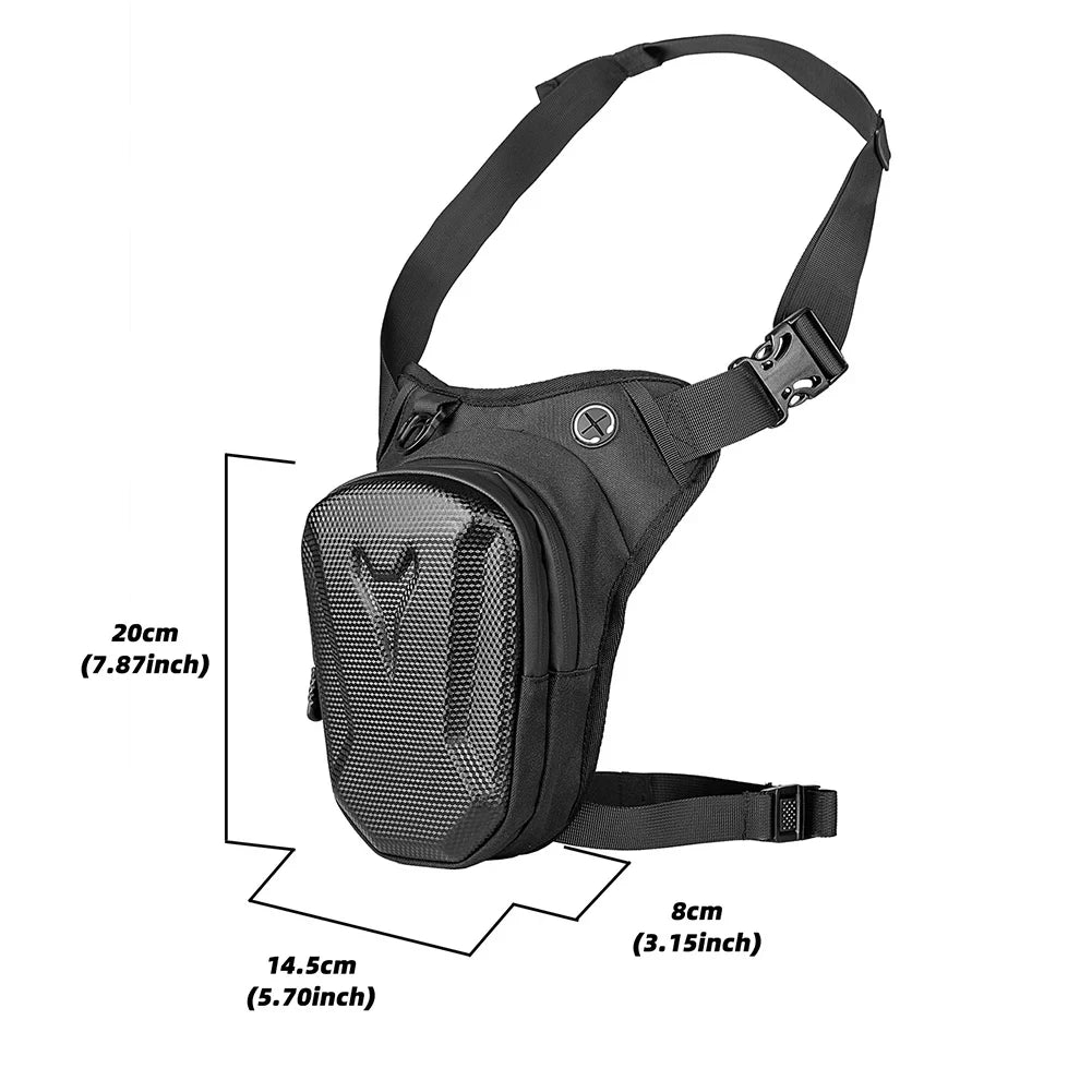Motorcycle Leg Side Bag EVA Hard Shell Outdoor Casual Waist Bags Mobile Phone Purse Hip Bum Pack Motorbike Key Pouch