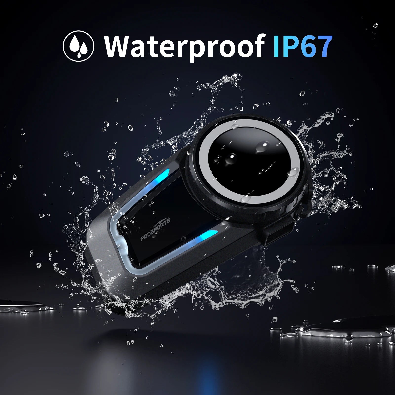 Fodsports FX7 Motorcycle Helmet Intercom Mesh Bluetooth Helmet Headset Moto Interphone,10 Rider 2000M,FM Radio,BT5.4