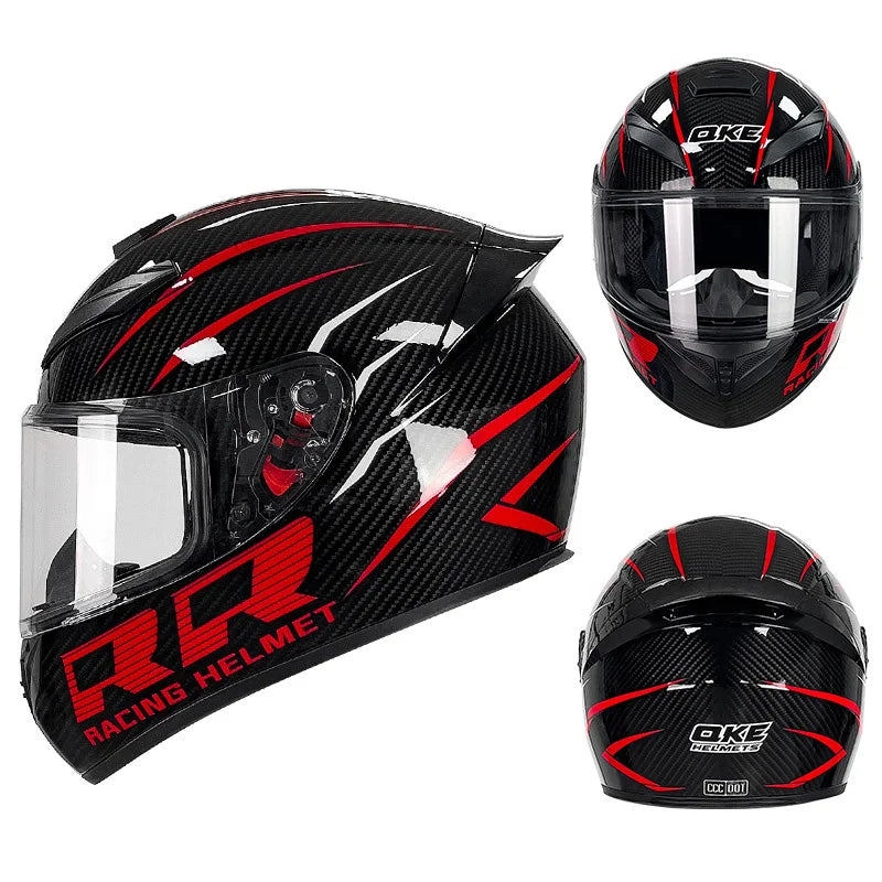 DOT Approved Motorcycle Full Face Helmet for Men Full Helmets Racing Scooter Cruiser Helm Kask Female Sports Helmet Motocross