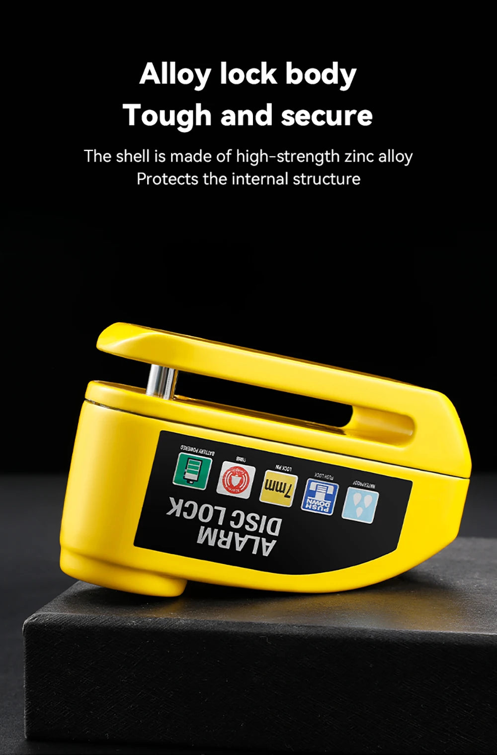 Motorcycle Alarm Disc Brake Lock Security Moto Wheel Disk Padlock Waterproof 110dB Loud Anti Theft Alarma Motorcycle Disc Lock