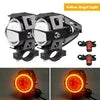 Motorcycle Headlight Fog Lights Super Bright Abgle Eyes Additional Spotlights Headlamp Motorcycle Auxiliary U7 LED Driving Lamp