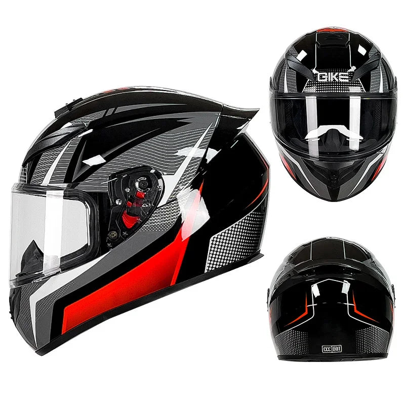 DOT Approved Motorcycle Full Face Helmet for Men Full Helmets Racing Scooter Cruiser Helm Kask Female Sports Helmet Motocross