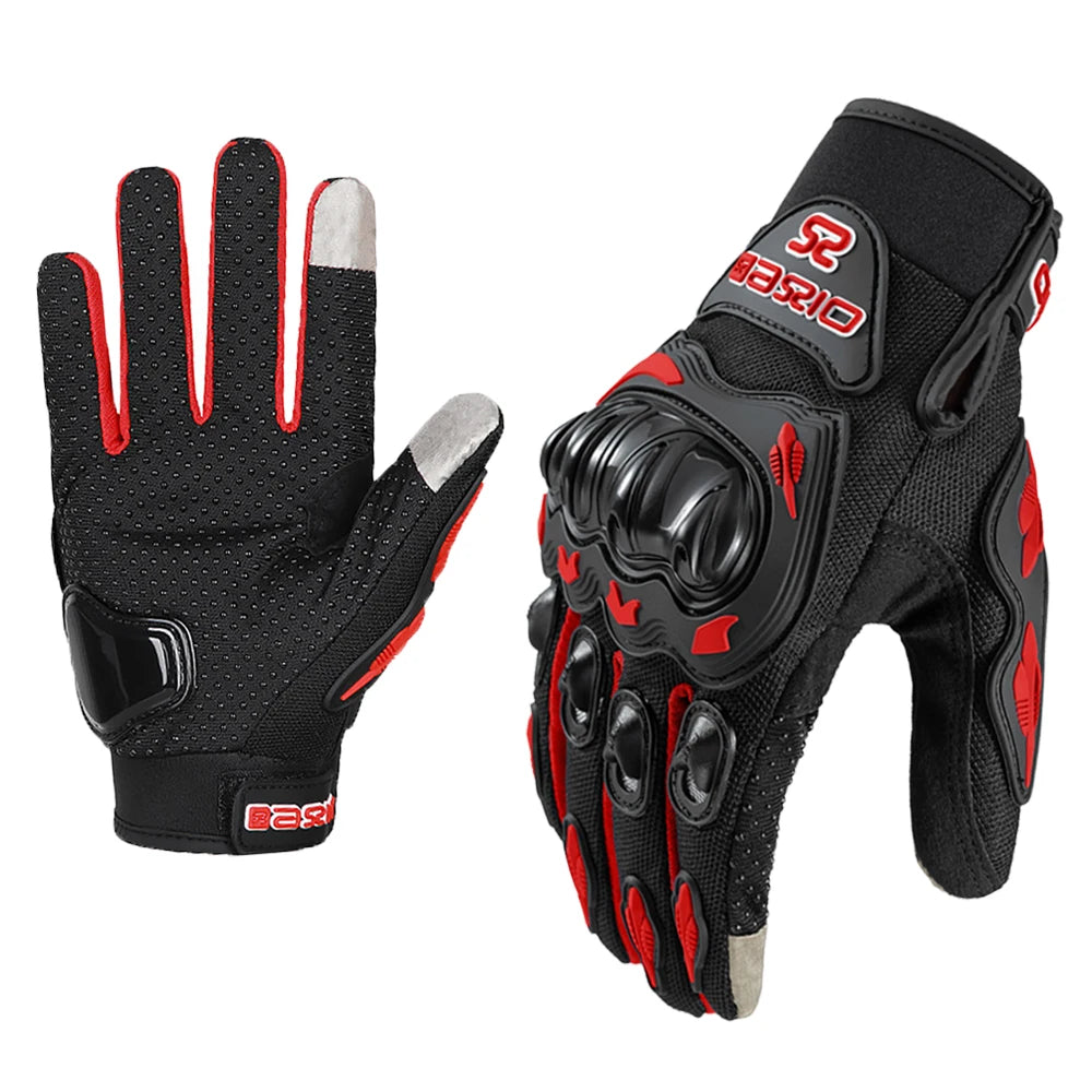 Summer Breathable Full Finger Motorcycle Gloves Non-slip Wear-resistant Motocross Racing Gloves Touch Screen Moto Biker Gloves