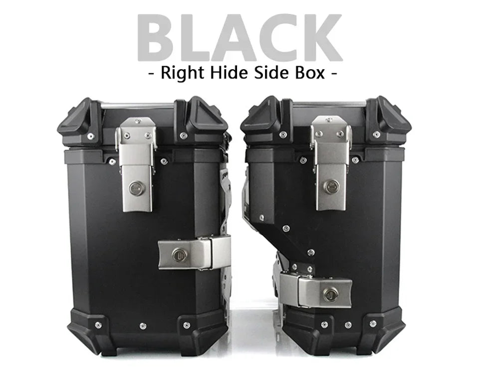 38L Universal Motorcycle Rear Top Box Side Luggage Case Para Motos Storage Trunk Lock Travel Aluminum Alloy Tool Box