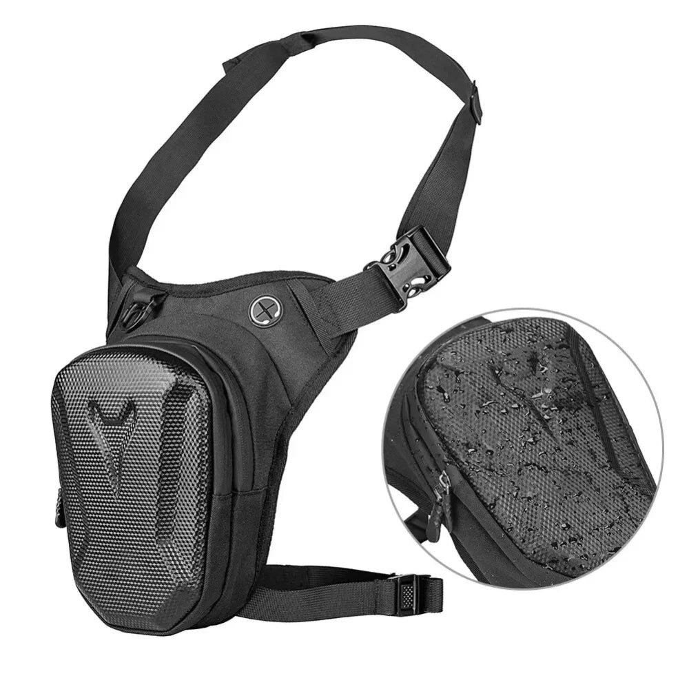 Motorcycle Leg Side Bag EVA Hard Shell Outdoor Casual Waist Bags Mobile Phone Purse Hip Bum Pack Motorbike Key Pouch
