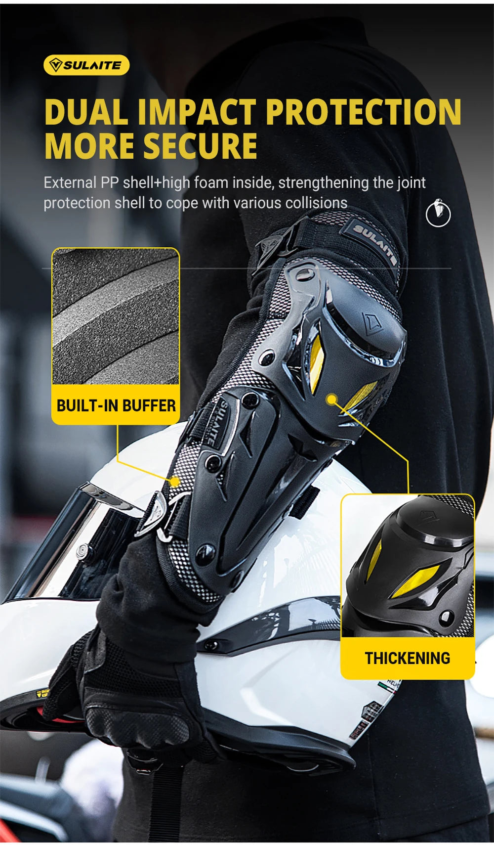 Motorcycle Knee Pad Elbow Protective Combo Knee Protector Equipment Gear Outdoor Sport Motocross Knee Pad Ventilate Four Seasons