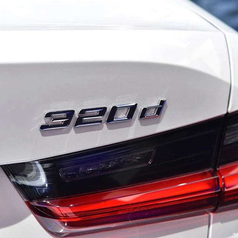 Car 3D ABS Trunk Letters Logo Badge Emblem Decals Sticker For BMW 3 series 320d 325d 328d 330d 335d E46 E90 E91 F30 F31 F34 G20