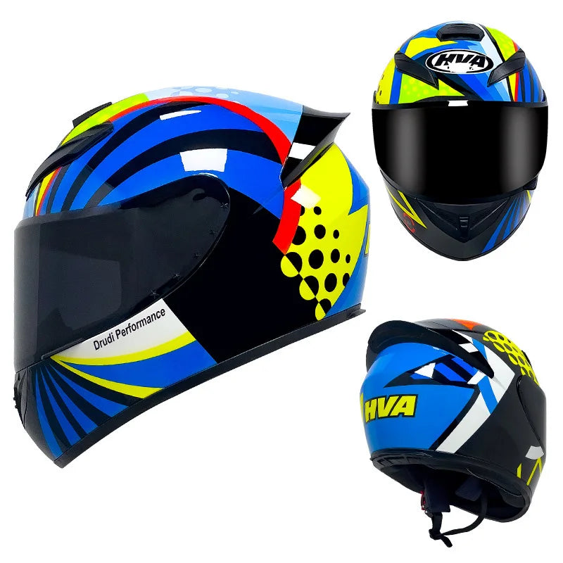 DOT Approved Motorcycle Full Face Helmet for Men Full Helmets Racing Scooter Cruiser Helm Kask Female Sports Helmet Motocross