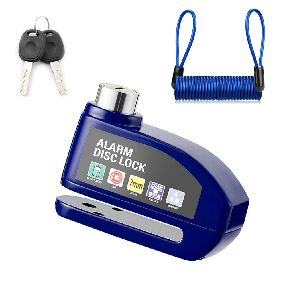 Motorcycle Alarm Disc Brake Lock Security Moto Wheel Disk Padlock Waterproof 110dB Loud Anti Theft Alarma Motorcycle Disc Lock