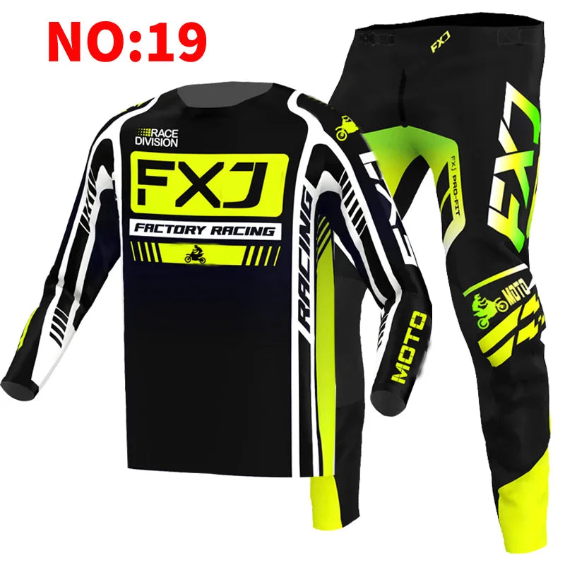 motocross child set Motorcycle jersey and pants kids clothing big boy girl Youth mx gear set Customized Number Nameracing suit