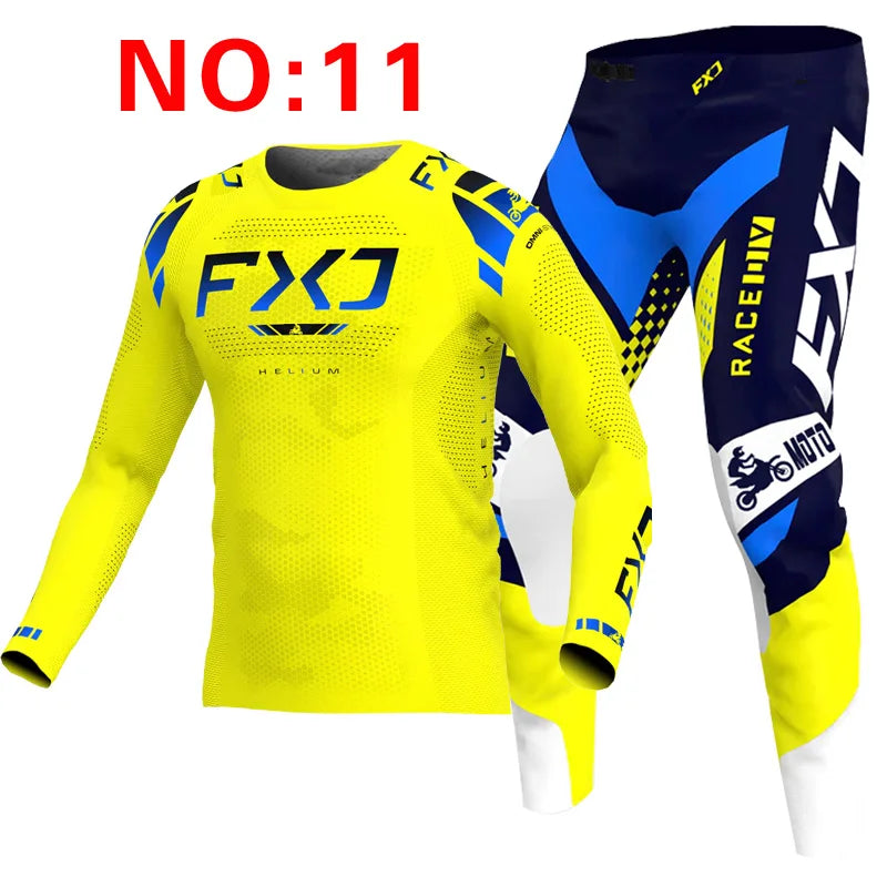 motocross child set Motorcycle jersey and pants kids clothing big boy girl Youth mx gear set Customized Number Nameracing suit