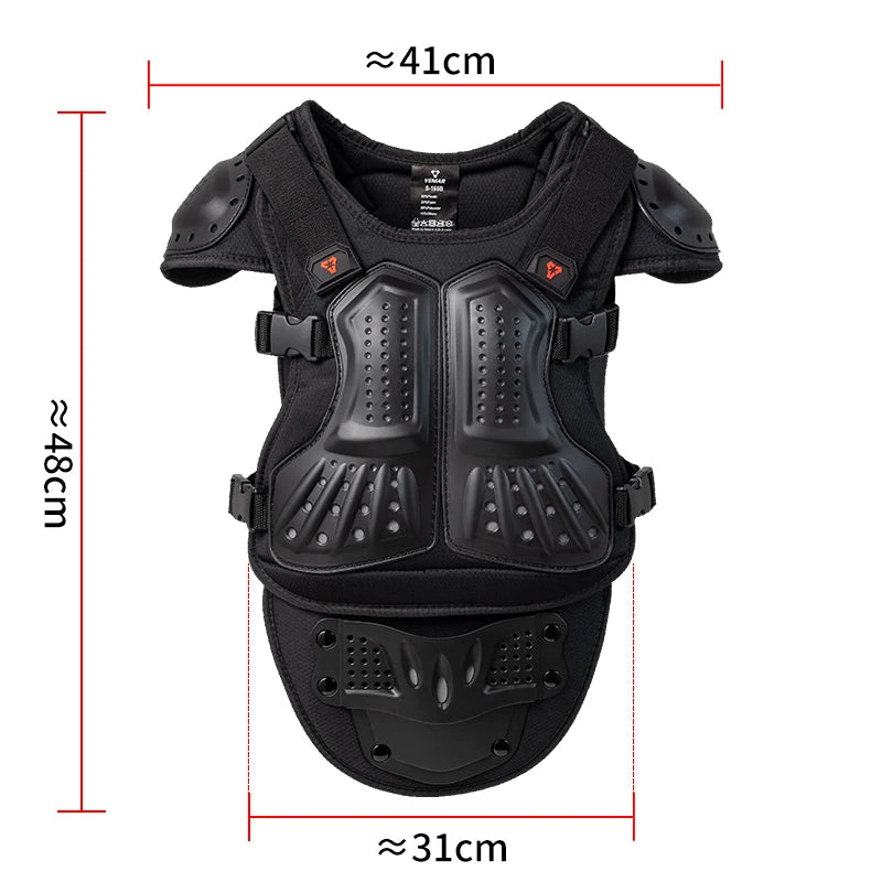 Children's Full Set Protective Gear Armor Vest Knee And Elbow Pads 5 PCS Kids Motorcycle Cycling Roller Skating Protective Gear