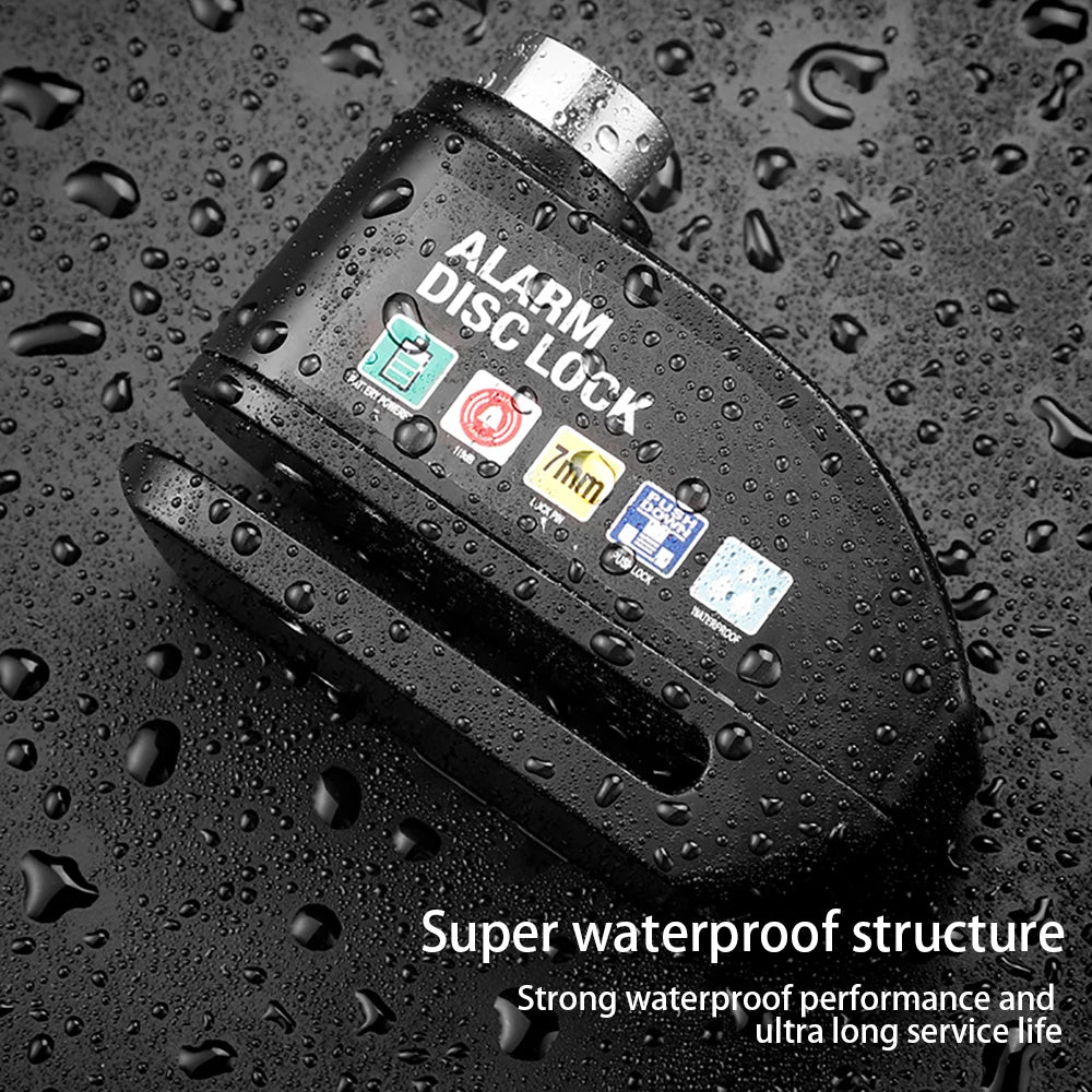 Motorcycle Alarm Disc Brake Lock Security Moto Wheel Disk Padlock Waterproof 110dB Loud Anti Theft Alarma Motorcycle Disc Lock