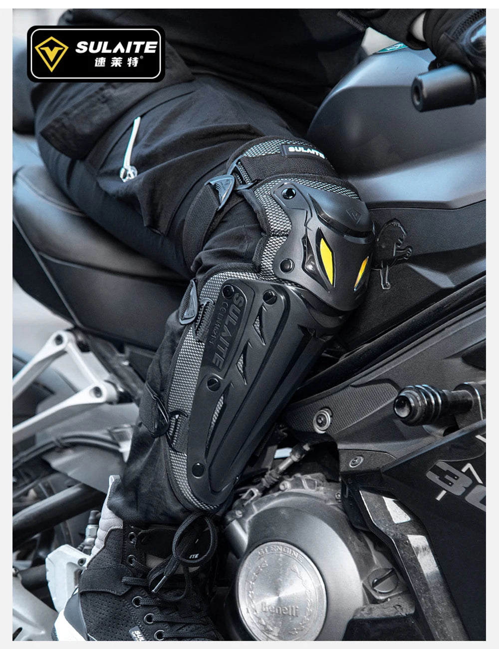 Motorcycle Knee Pad Elbow Protective Combo Knee Protector Equipment Gear Outdoor Sport Motocross Knee Pad Ventilate Four Seasons