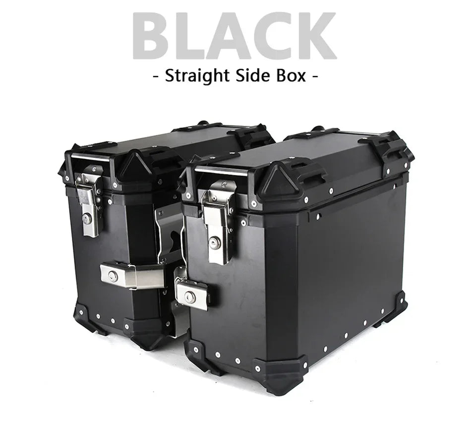 38L Universal Motorcycle Rear Top Box Side Luggage Case Para Motos Storage Trunk Lock Travel Aluminum Alloy Tool Box