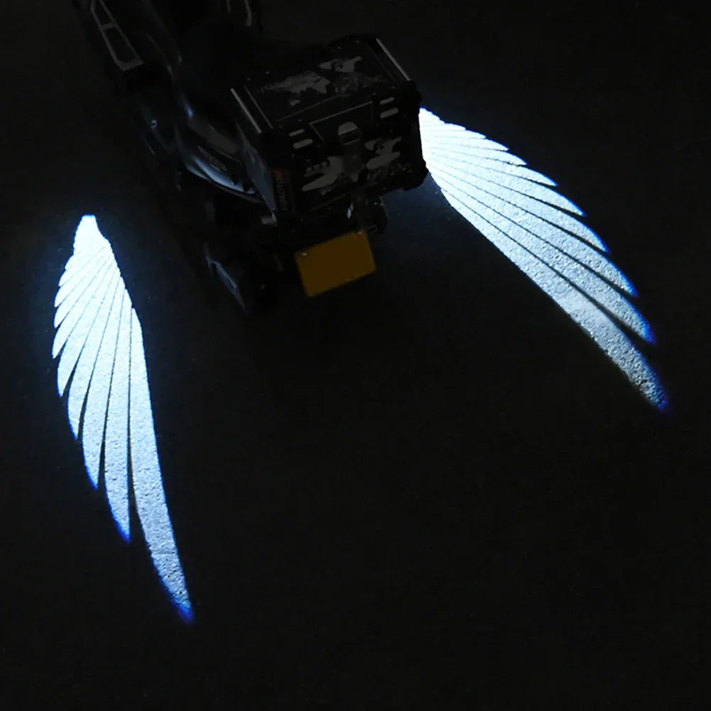 2pcs Angel Wings Welcome Light For Motorcycle LED Underbody Light Projector Decorative Atmosphere Light Accessories