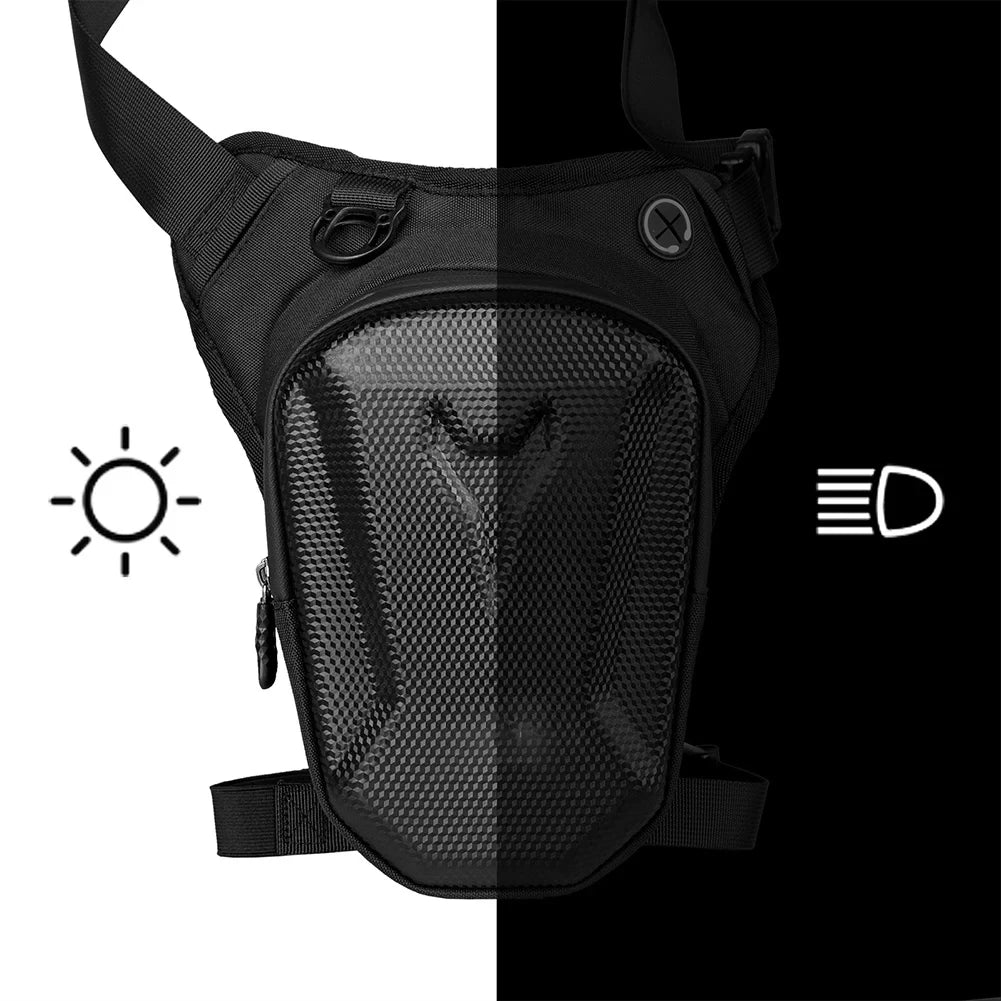 Motorcycle Leg Side Bag EVA Hard Shell Outdoor Casual Waist Bags Mobile Phone Purse Hip Bum Pack Motorbike Key Pouch