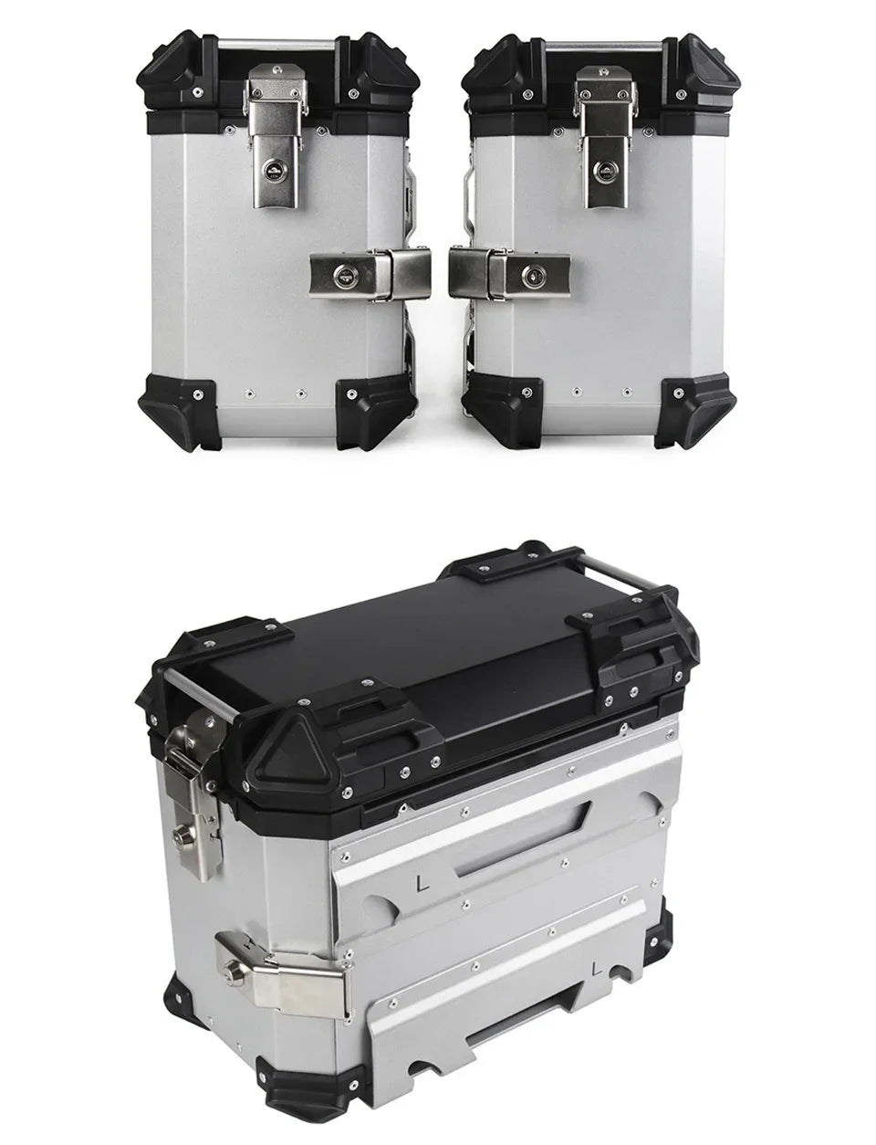 38L Universal Motorcycle Rear Top Box Side Luggage Case Para Motos Storage Trunk Lock Travel Aluminum Alloy Tool Box