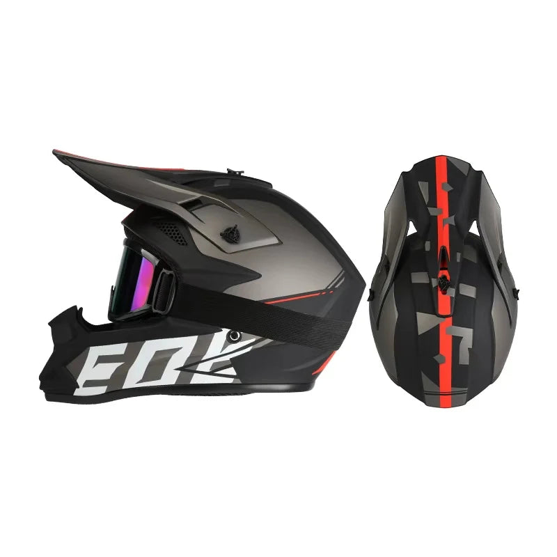Off road motorcycle helmet rally downhill full helmet riding with goggles suitable for all seasons for men women and children