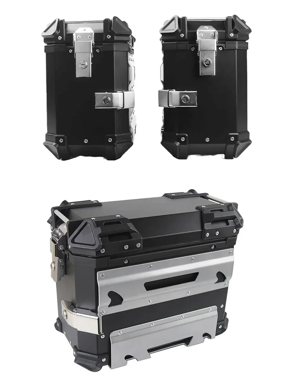 38L Universal Motorcycle Rear Top Box Side Luggage Case Para Motos Storage Trunk Lock Travel Aluminum Alloy Tool Box