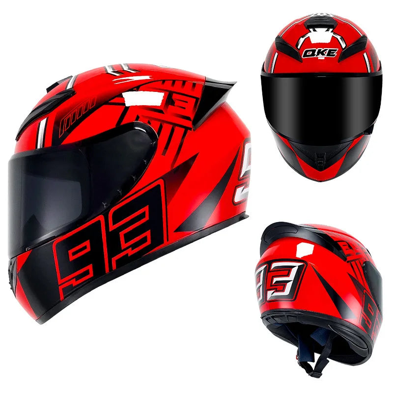 DOT Approved Motorcycle Full Face Helmet for Men Full Helmets Racing Scooter Cruiser Helm Kask Female Sports Helmet Motocross