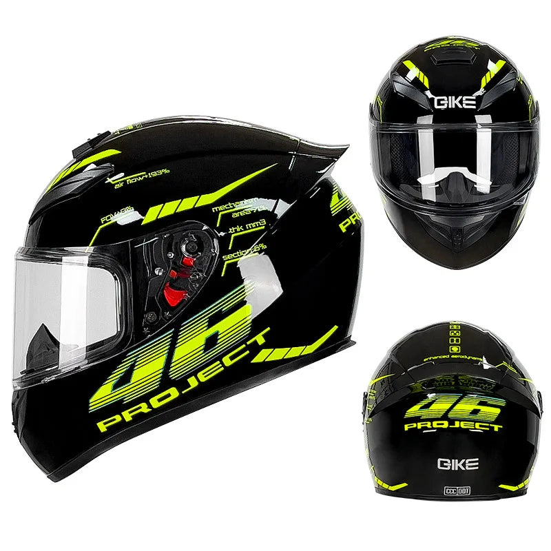 DOT Approved Motorcycle Full Face Helmet for Men Full Helmets Racing Scooter Cruiser Helm Kask Female Sports Helmet Motocross