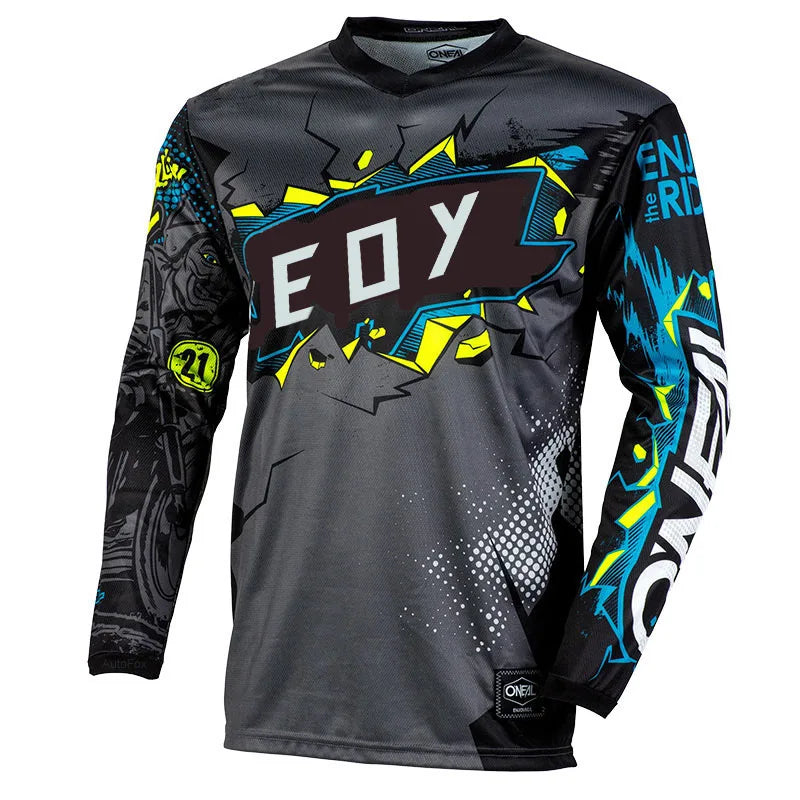 Men's Long Sleeve Motocross Cycling Jersey Eoy Downhill Mountain Bike MTB Shirts Offroad DH Motorcycle Enduro Clothing