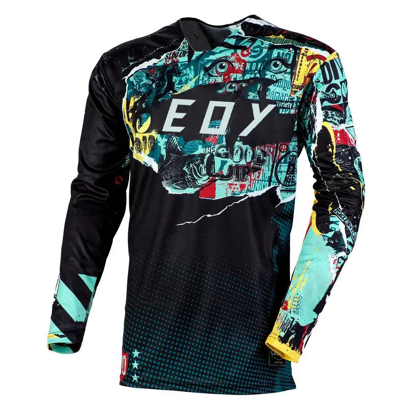 Men's Long Sleeve Motocross Cycling Jersey Eoy Downhill Mountain Bike MTB Shirts Offroad DH Motorcycle Enduro Clothing